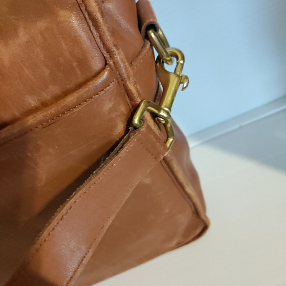 VINTAGE COACH TANNED COWHIDE LEATHER LAP-TOP BRIEFCASE /BUSINESS SHOULDER BAG - Picture 9 of 13